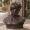 Vintage Magnesium Oxide Garden Sculpture, Unique Outdoor Decorative Statue