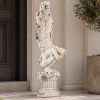 Tall Magnesium Oxide Garden Sculpture, Elegant Outdoor Decorative Statue
