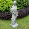 Large Antique Gray Magnesium Oxide Garden Sculpture, Unique Outdoor Decorative Statue