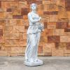 White Magnesium Oxide Garden Sculpture, Elegant Outdoor Decorative Statue