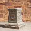 Tall Magnesium Oxide Garden Sculpture, Statement Outdoor Statue