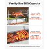 Rotisserie Grill, 38W BBQ Outdoor Pig & Lamb Spit Roaster, Charcoal Spit Roaster with 132 LBS Capacity, Wheels & 4-Level Height