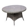 Direct Wicker 5-Piece Aluminum Wicker Round Outdoor Dining Set with Cushions